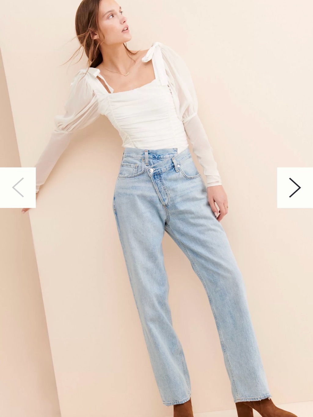 Agolde Criss Cross Upsized Jeans - Light Wash